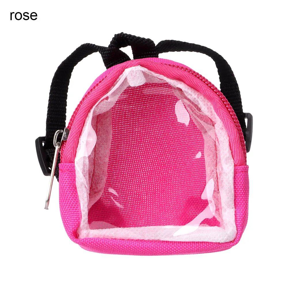 1/6 Scale Miniature Bag Toy for BJD Dolls, Cute Floral School Bag, Dollhouse Decor, Backpack, Doll Clothes Accessory, Parallel Import