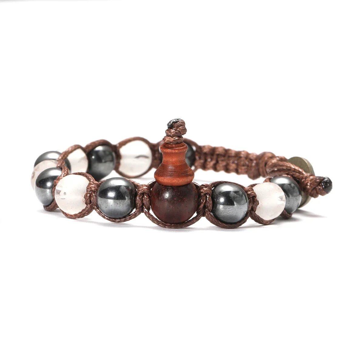 Natural Stone Prayer Bracelet, Tibetan Prayer Beads, Handmade Men's and Women's Bracelet, Yoga & Meditation Jewelry, Metal Color: Style, Parallel Import
