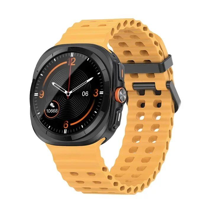 Galaxy Watch Ultra Marine Band, Silicone Sport Bracelet, Genuine Samsung Galaxy Watch 7 Ultra 47mm Strap, Band Color: ; Band Width: Galaxy Watch Ultra, Parallel Import