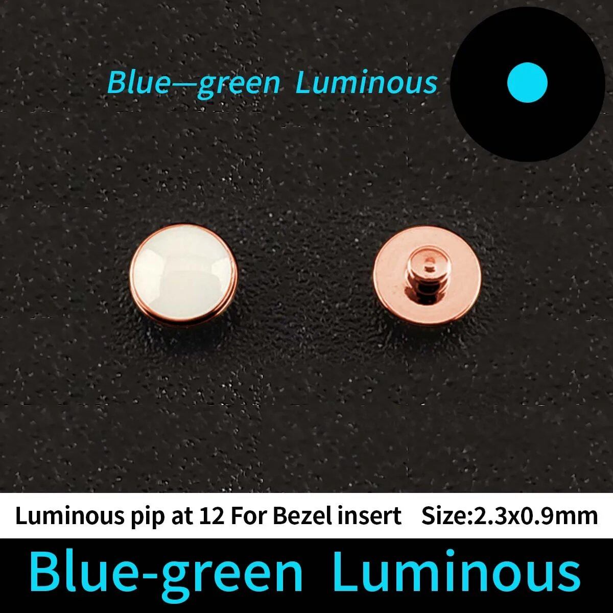 Green and Blue Luminous Spot for 12 o'clock Ceramic Bezel Insert; Ships from: Parallel Import