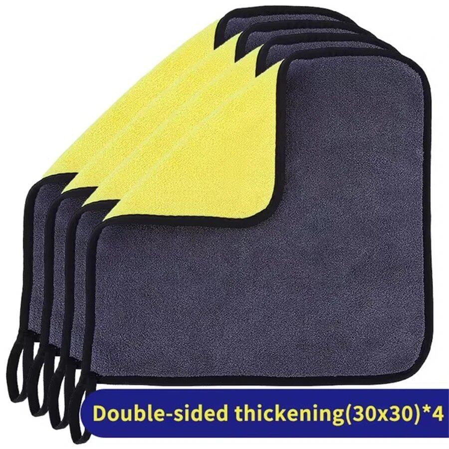 1/3/5-Count Microfiber Cleaning Towels, Car Cleaning Cloths, Professional Microfiber Car Drying Towels, Car Wash Towels, Accessories, Color: 30, Parallel Import