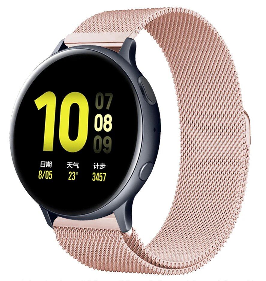 ガーミンvivoactive 5/デンバーSW360 DW互換 ミラネーゼループストラップ 20mm 22mm 交換用ブレスレット アマズフィット・モト360対応 ユニバーサルウォッチバンド バンドカラー:mm 並行輸入品