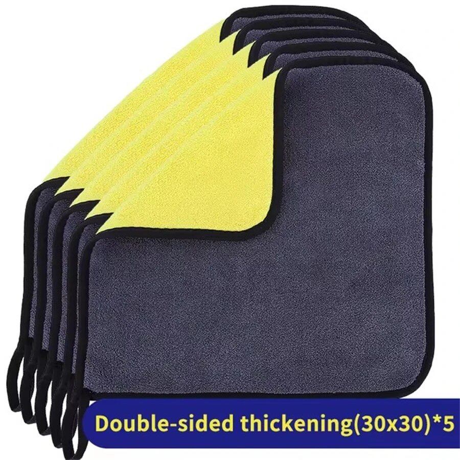 1/3/5-Count Microfiber Cleaning Towels, Car Cleaning Cloths, Professional Microfiber Car Drying Towels, Car Wash Towels, Accessories, Color: 30, Parallel Import