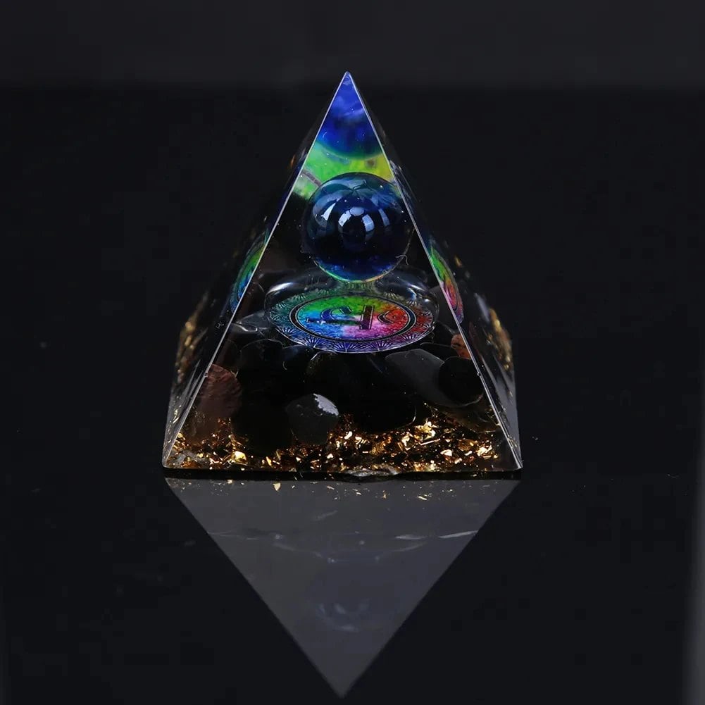 クリスタルストーン・オーゴン・ピラミッド エネルギー発生器 ルームデコレーション 天然アメジスト ペリドット レイキ・チャクラ・メディテーション サイズ:5cm;;発送元: 並行輸入品