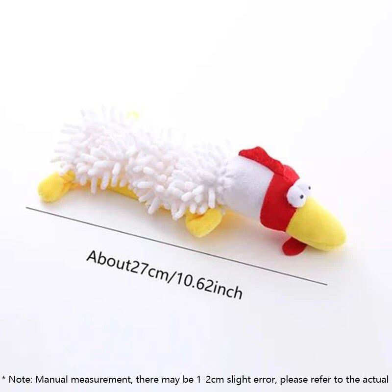1 Squeaky Dog Chew Plush Toy, Pet Toy, Mop Dog, Frog & Hippo Shape, Teeth Grinding Prevention, Parallel Import