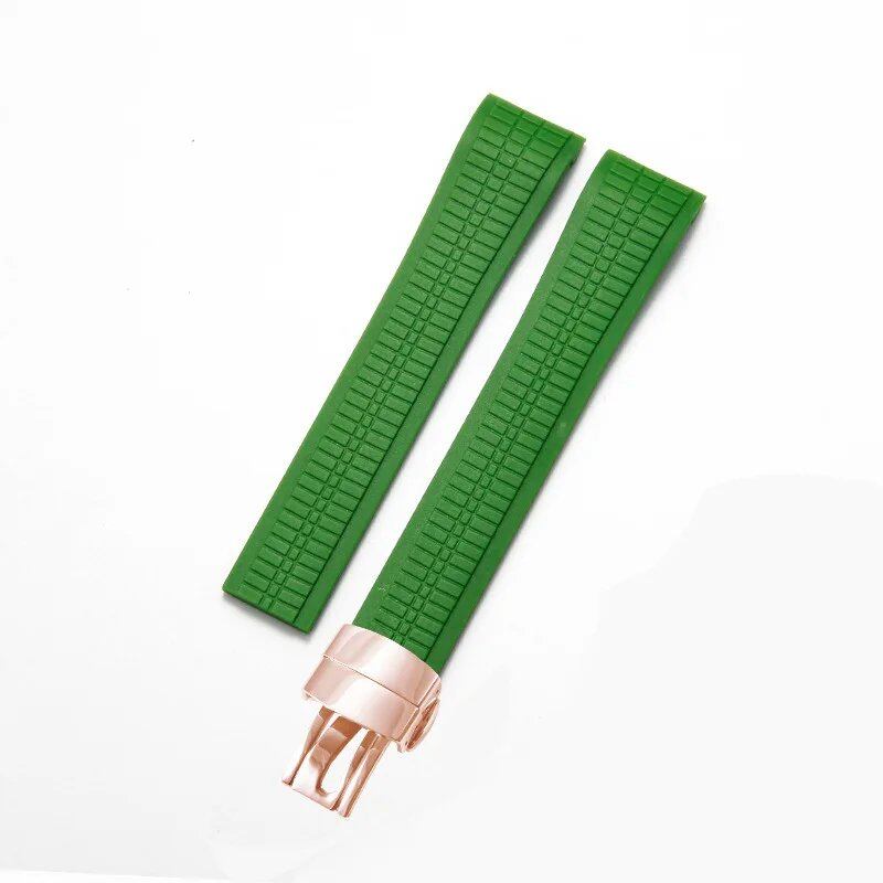 Replacement strap for Patek Philippe Geneve Aquanaut, 21mm, waterproof rubber wristband. Band Color: 21mm; Band Width: 21mm. Parallel import.