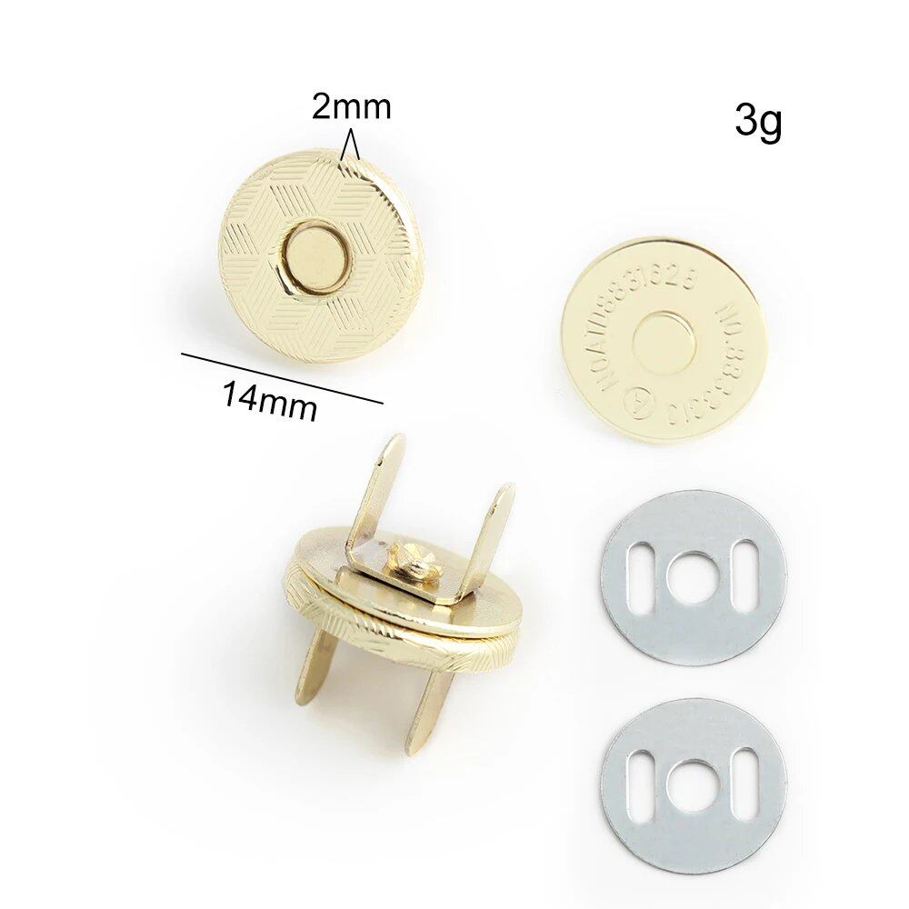 14-18-20mm 強力薄型金属丸型マグネットボタン DIY ポーチ コート ハンドバッグ スナップ留め金具 隠しボタン アクセサリー サイズ: 並行輸入品