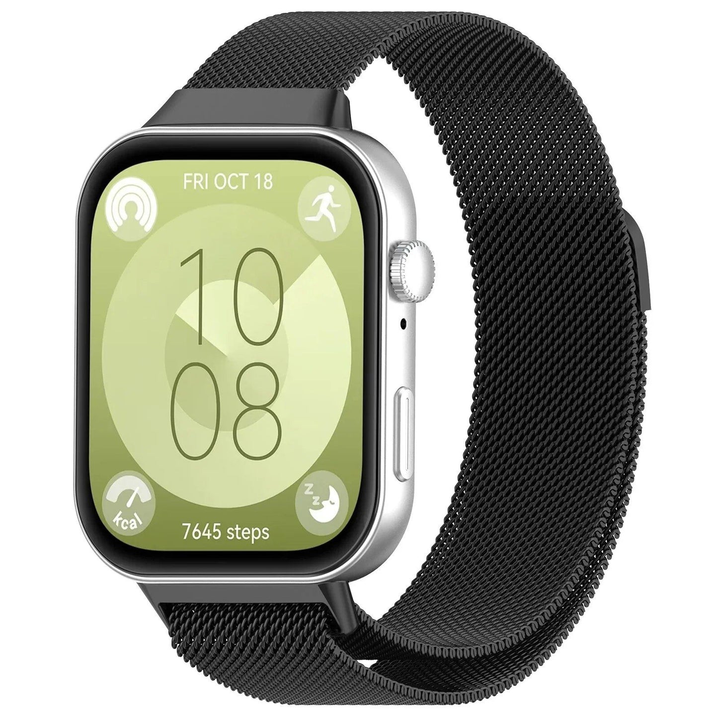 Milanese Loop Strap for Huawei Watch Fit 3/4/4 Pro, Magnetic Stainless Steel Band, Metal Bracelet, Band Color: Parallel Import