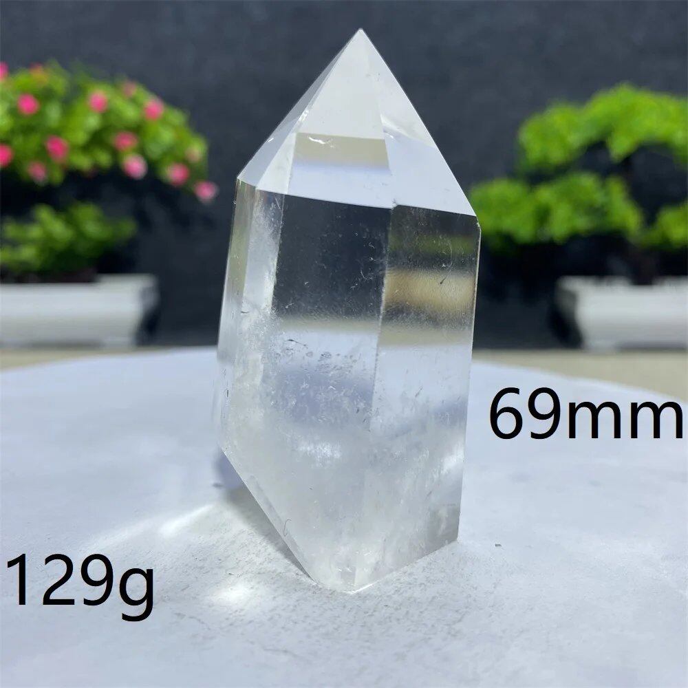 白水晶タワーワンド 六角オベリスク 研磨工芸品 天然原石 ミネラル標本 スピリチュアル瞑想ヒーリング 並行輸入品