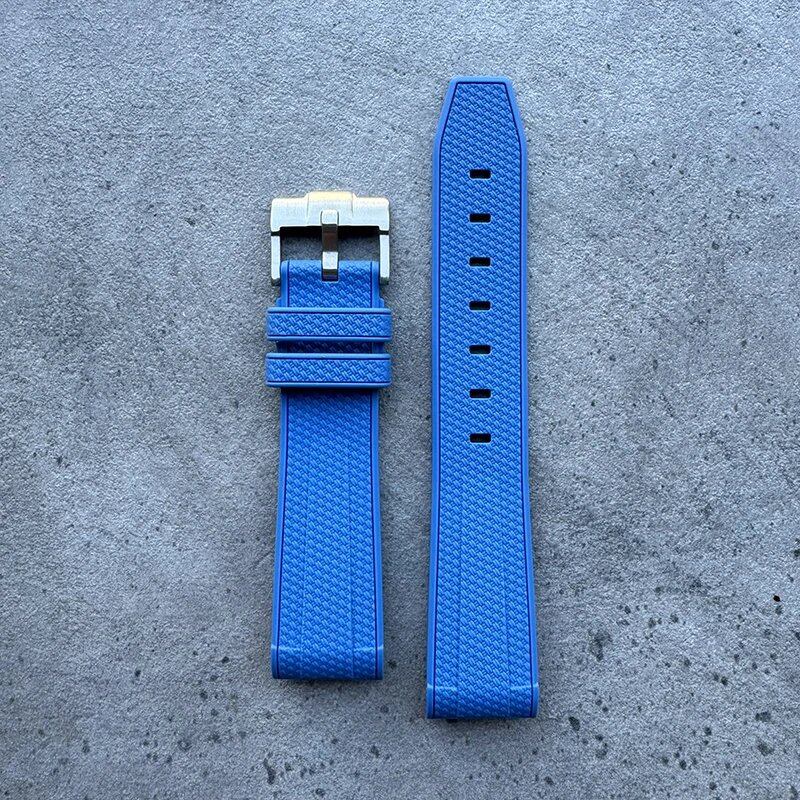 20mm High-Quality Rubber Silicone Strap in Black, Gray, Pink, Yellow, and Blue. Compatible with Omega, Swatch, and Moonwatch. Band Color: Black, Gray, Pink; Band Width: 20mm; Ships from: Parallel Import.
