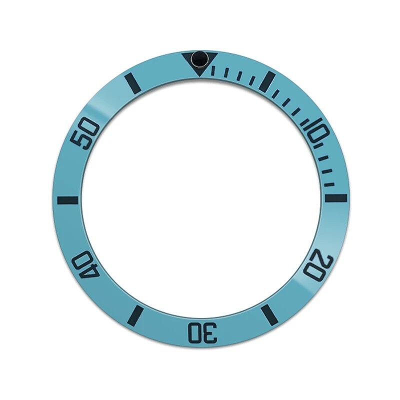 38mm x 30.6mm Curved Blue Ceramic Bezel Insert for SKX007/SKX009/SRPD/GMT Compatible Men's Watches with NH35/NH36 Movements, Color: 0, Parallel Import