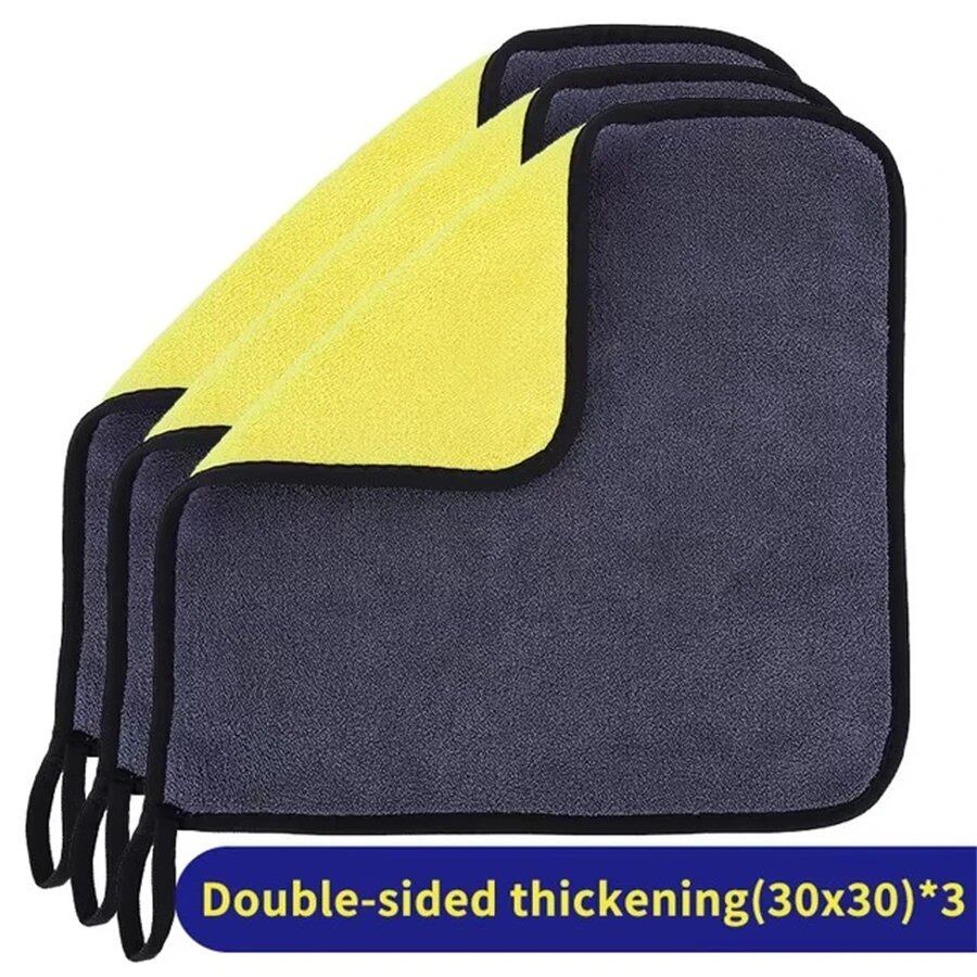 1/3/5-Count Microfiber Cleaning Towels, Car Cleaning Cloths, Professional Microfiber Car Drying Towels, Car Wash Towels, Accessories, Color: 30, Parallel Import