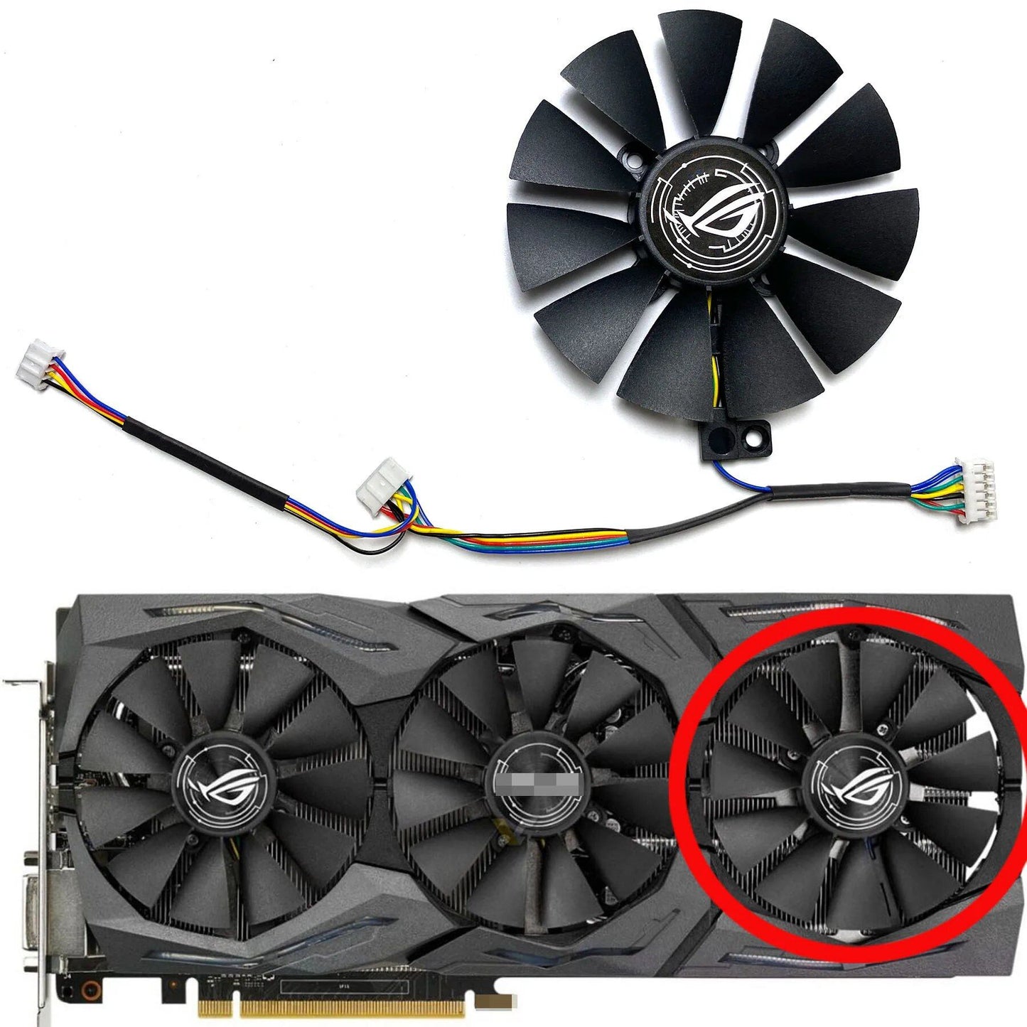 ASUS GeForce GTX1060/1070/1080/1080ti ROG STRIX グラフィックカード用 交換ファン FDC10U12S9-C / FDC10H12S9-C 新品 並行輸入品