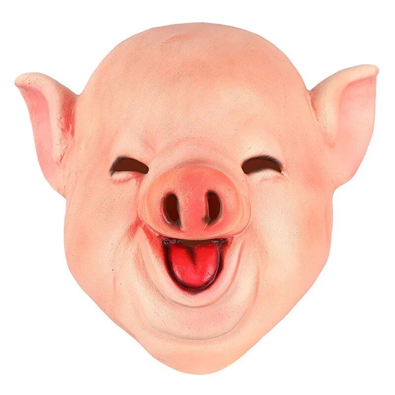 Chinese Zodiac Animal Head Masks - Chicken, Horse, Dog, Pig, Tiger, and Rabbit - Latex Costumes for Halloween Props, Color: 40387 - Parallel Import