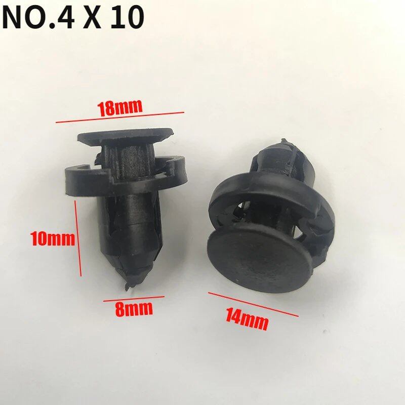10/20/50 Pieces Bumper Clips Rivets Fender Liner Fasteners Retainers Compatible with Mitsubishi, Nissan, and Honda, 8mm, 9mm, and 10mm Holes, 0 Pieces per Pack, Parallel Import