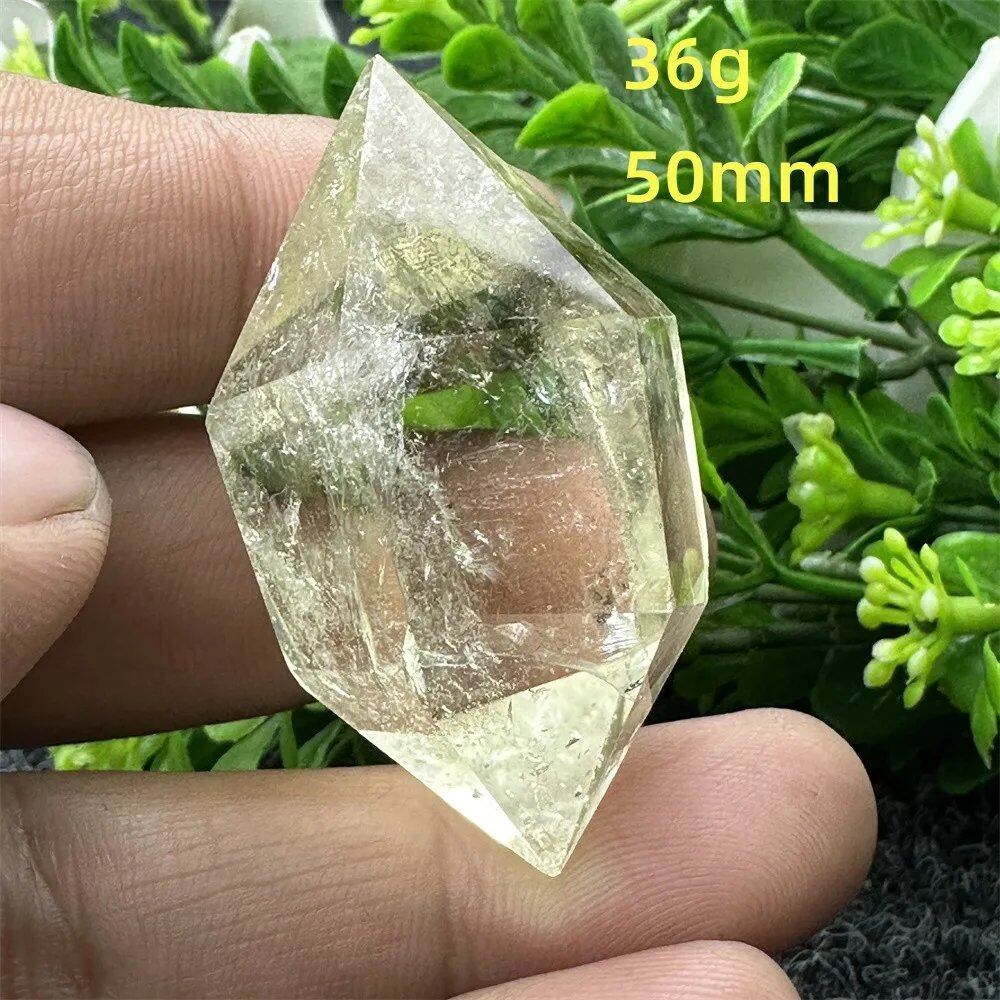 1個 天然シトリンオーラ六角両先端クリスタルワンド スピリチュアル瞑想ヒーリングストーン ホームデコレーション ガーデンフェスティバルアクセサリー カラー: 並行輸入品