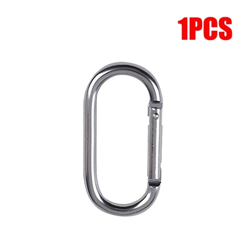 1/5 Black Oval Carabiner Hanging Buckle, Small Carabiner for Water Bottles, Harness Accessories, Parallel Import