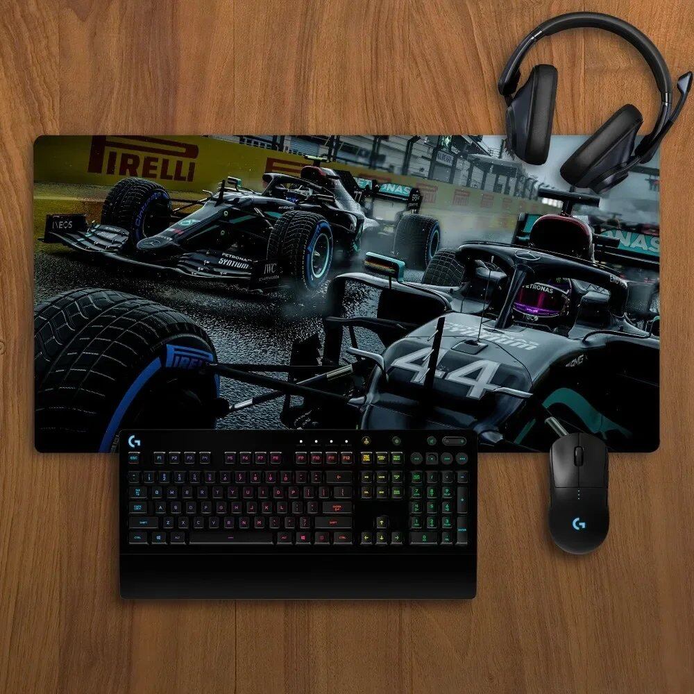フォーミュラ1 F1 マウスパッド 滑り止め ロックエッジ オフィス 学生 ゲーミング 厚型 大サイズ 900x400 書き込みマット クッション オフィスアクセサリー サイズ: 並行輸入品