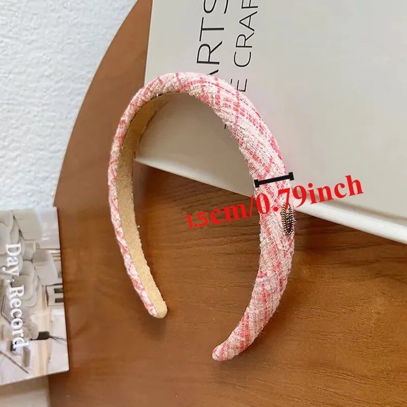 New Arrival: Elegant Bezel Retro Hairbands for Women and Girls, 1.5cm or 2cm Wide, Perfect for Weddings, Parties, and Holidays. Parallel Import.