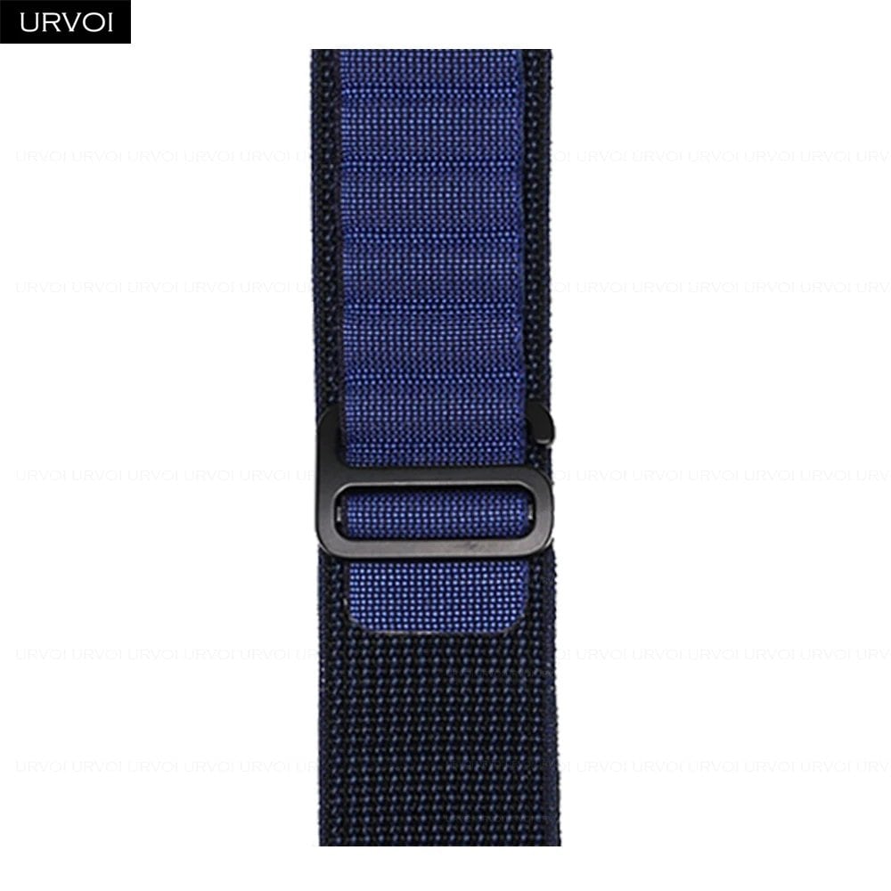 URVOI Apple Watch Ultra 2 Band, Compatible with Series 10/9/8/7/6/SE, Alpine Loop Black, G-Hook Closure, Polyester Woven Cord, Compatible with iWatch 49mm, Band Colors: 44mm, 45mm, 46mm, 49mm, Parallel Import