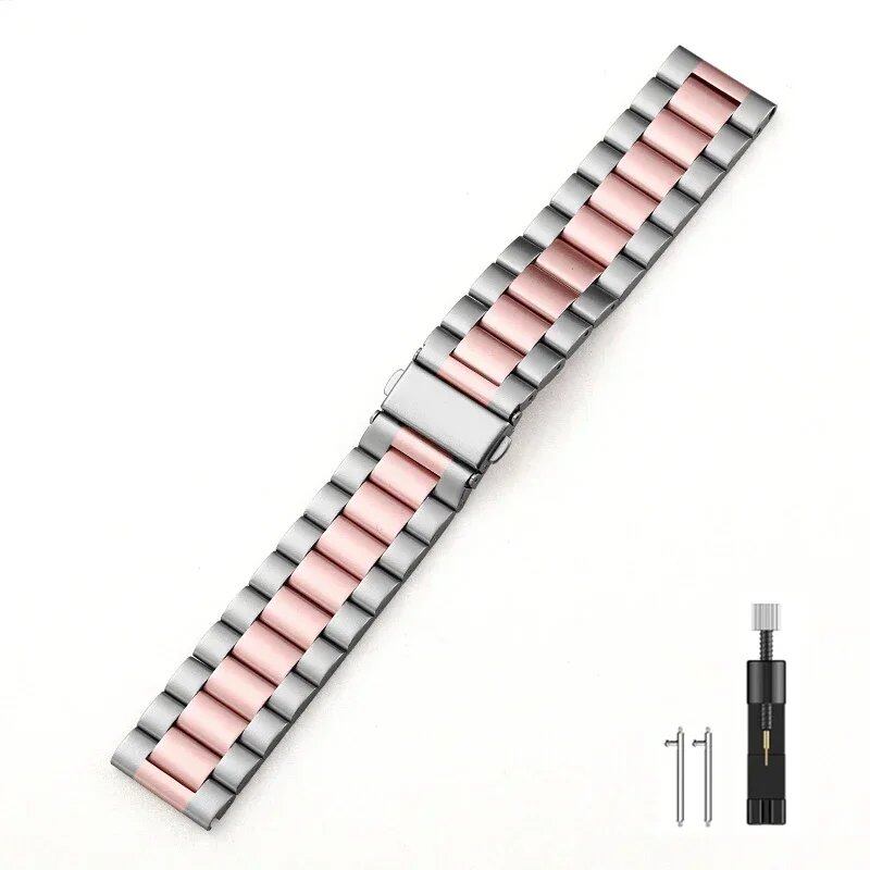 22mm Metal Strap, Premium Stainless Steel Wristband for Garmin Forerunner 265, 965, 955, 255, Music, and Garmin Venu 3/2 Accessories, Band Color: Parallel Import
