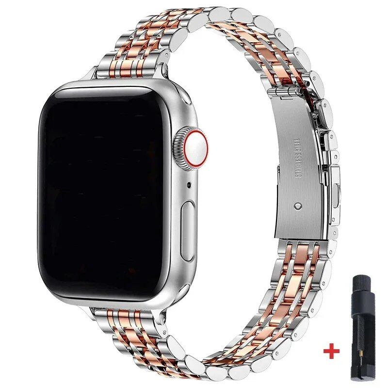 Apple Watch Ultra 2用ステンレススチールストラップ 49mm 42mm 44mm対応 メタルブレスレット iWatchシリーズ10 46mm 9/8/7/6/SE/5/4/3 45mm 41mm対応 バンドカラー:;発送元: 並行輸入品