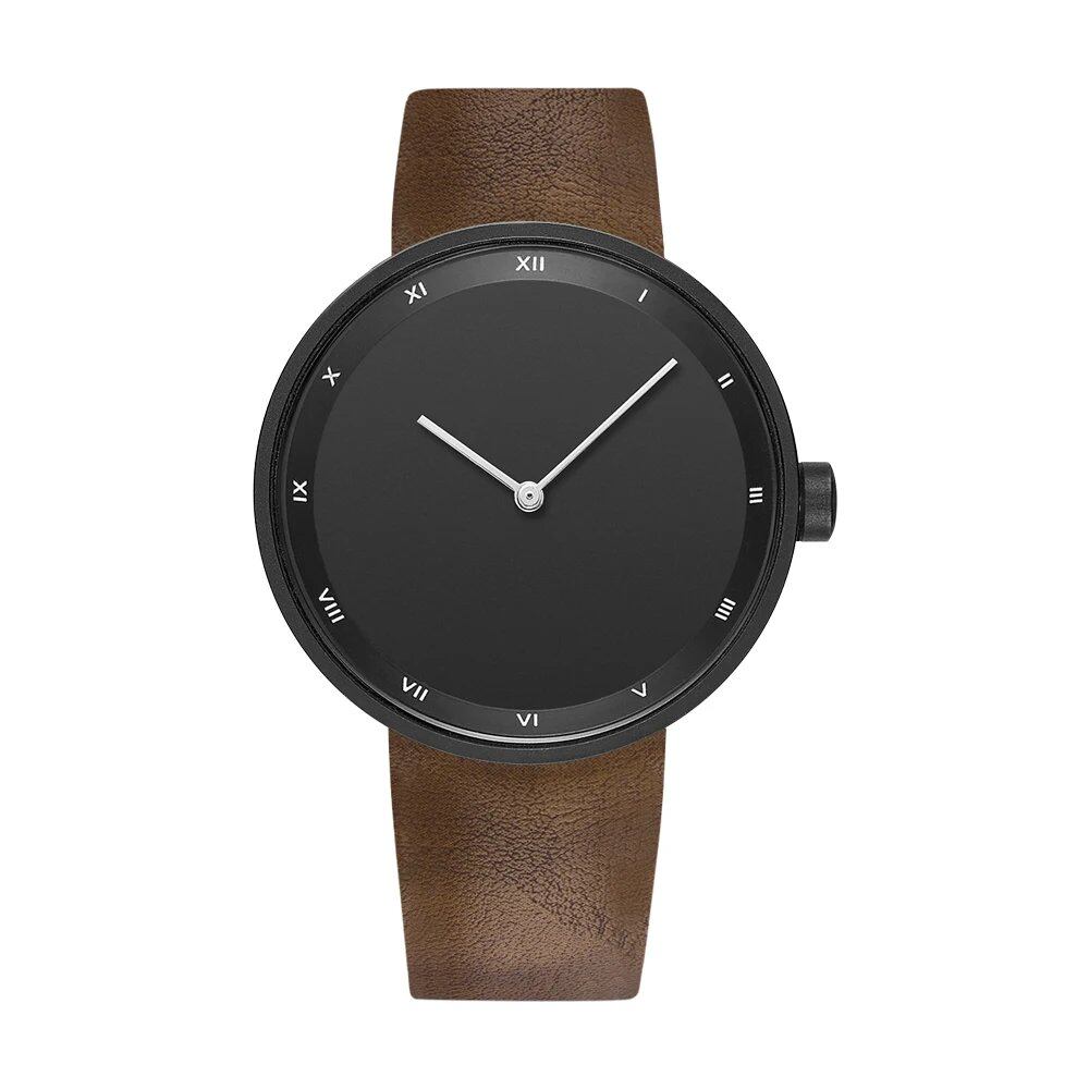 Yazore Men's Minimalist Two-Hand Watch with Inner Shade, Roman Numerals, Quartz Movement, Waterproof, Student-Grade. Color: ; Ships from: Parallel Import