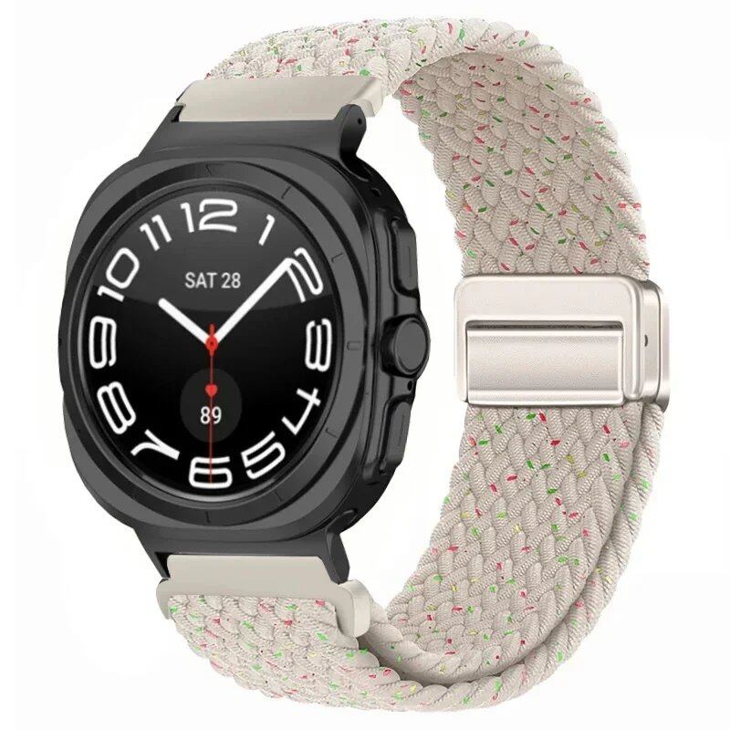 Replacement Nylon Loop Strap for Samsung Galaxy Watch Ultra (47mm) with Magnetic Buckle, Compatible with Galaxy Watch 7 Ultra, Band Color: Compatible with Galaxy Watch Ultra; Band Width: Compatible with Galaxy Watch Ultra (Parallel Import)