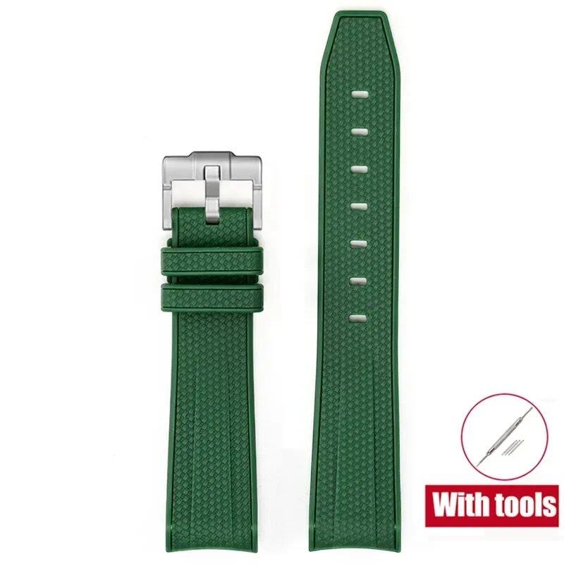 20mm Diving Strap with Curved Ends for Omega and Swatch Moonwatch, Silicone Rubber, Compatible with Rolex, Men's and Women's, Band Color: 20mm; Band Width: 20mm, Parallel Import