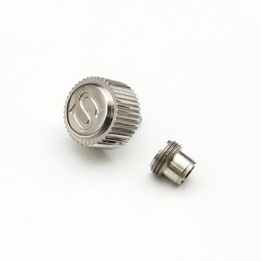 Stainless Steel Watch Crown Accessory Handle for 7S26/NH35/NH36/NH35a/NH36a/NE15/4R35/4R36/6R15 Movements (Compatible with SKX007/SKX009) Parallel Import