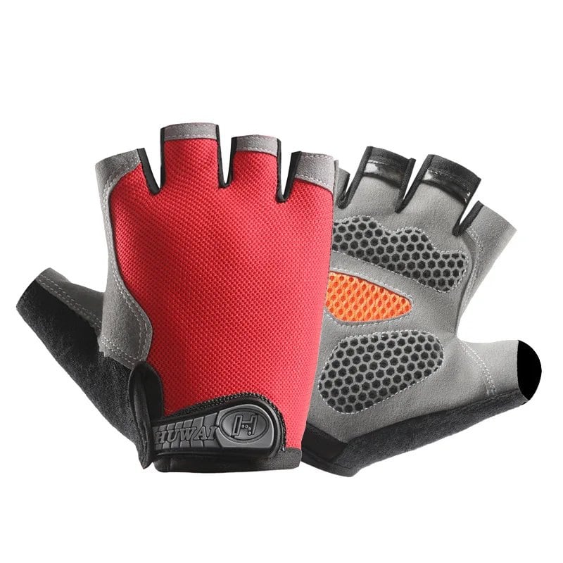 Fingerless Gym Gloves for Fitness Training, Unisex, Bodybuilding, Exercise, Sports, Cycling, and More, Non-Slip, Breathable, Parallel Import