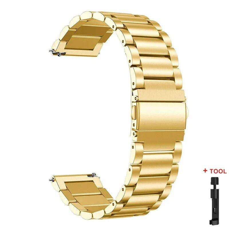 22mm Stainless Steel Strap for Redmi Watch 3 Active - Replacement Metal Bracelet for Xiaomi Redmi 3 Active, Band Color: e, Band Width: Parallel Import
