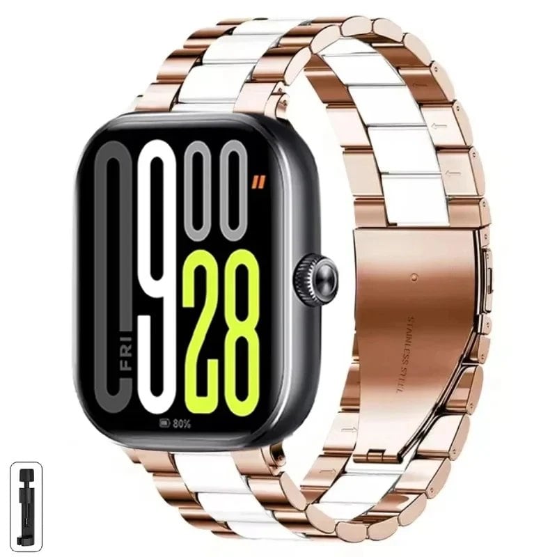 Adjustable Stainless Steel Metal Strap for Redmi Watch 5/Redmi Watch 4, Xiaomi Mi Band 9 Pro/Mi Band 8 Pro, Parallel Import