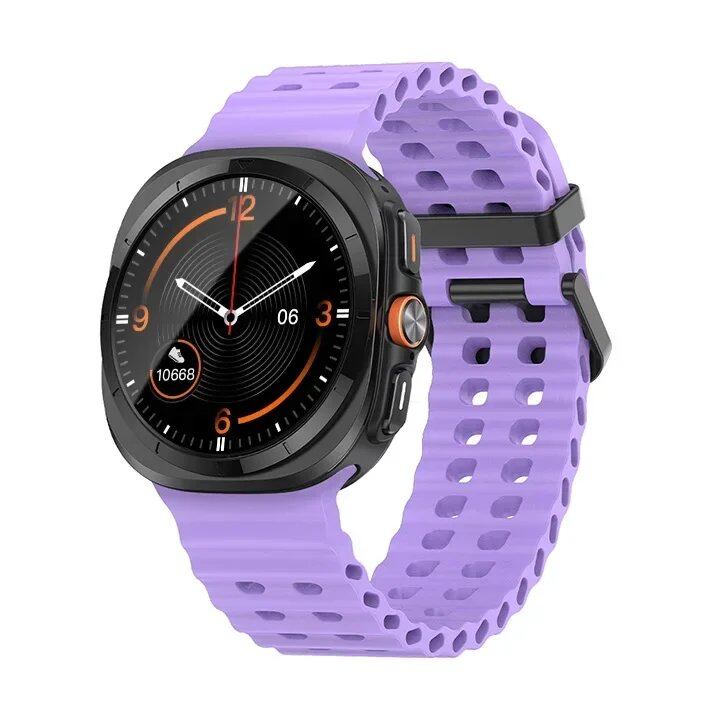 Galaxy Watch Ultra Marine Band, Silicone Sport Bracelet, Genuine Samsung Galaxy Watch 7 Ultra 47mm Strap, Band Color: ; Band Width: Galaxy Watch Ultra, Parallel Import
