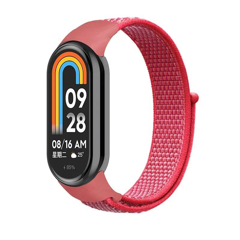 Xiaomi Mi Band 9/8/7/6/5/4/3 対応 ナイロンループストラップ NFCスマートウォッチ用交換バンド スポーツリストバンド サイズ:Mi Band 並行輸入品