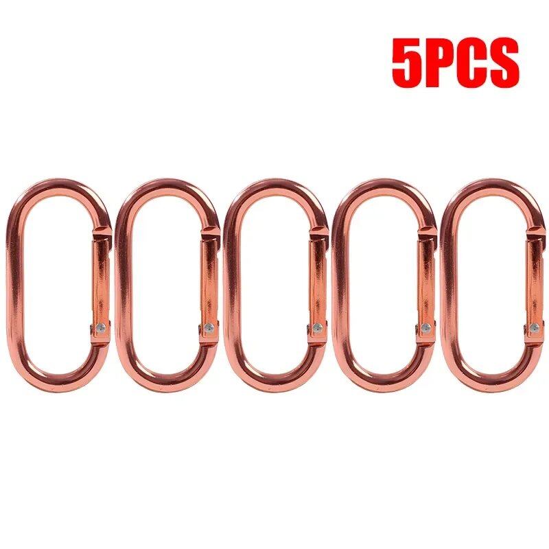 1/5 Black Oval Carabiner Hanging Buckle, Small Carabiner for Water Bottles, Harness Accessories, Parallel Import