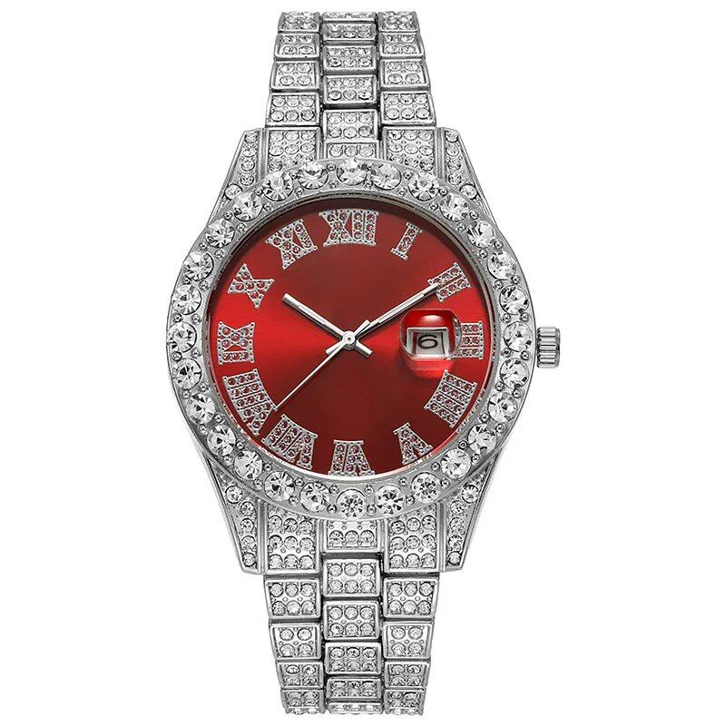 Men's Full Steel Gold Quartz Wristwatch, Luxury Watch, Sophisticated Watch, Fashion Casual Wristwatch, No Logo, Color: Parallel Import