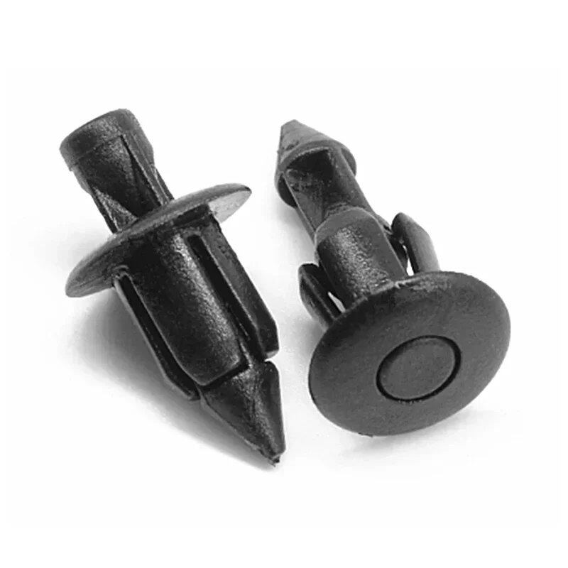 10/20/30pcs 6mm Black Rivets, Fairing Body Trim Panel Fasteners, Screw Clips for Honda, Suzuki, Kawasaki, Motorcycle Accessories, Parallel Import