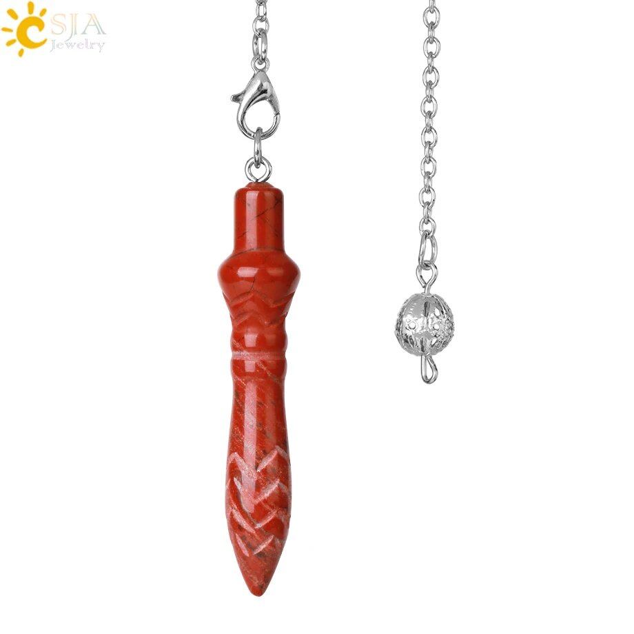CSJA Spiritual Crystal Pendulum, Healing Pink Quartz, Dowsing Cone Pendant for Divination, Radiance Star Zia S971, Metal Color: Parallel Import