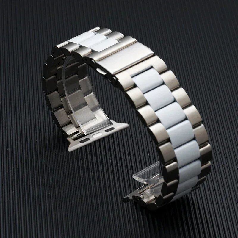 Stainless Steel Metal Band for Apple Watch 46mm, Ultra 49mm, and Business Wristband - Compatible with iWatch 10/9/8/5/4/SE/42mm, Band Color: mm, Parallel Import