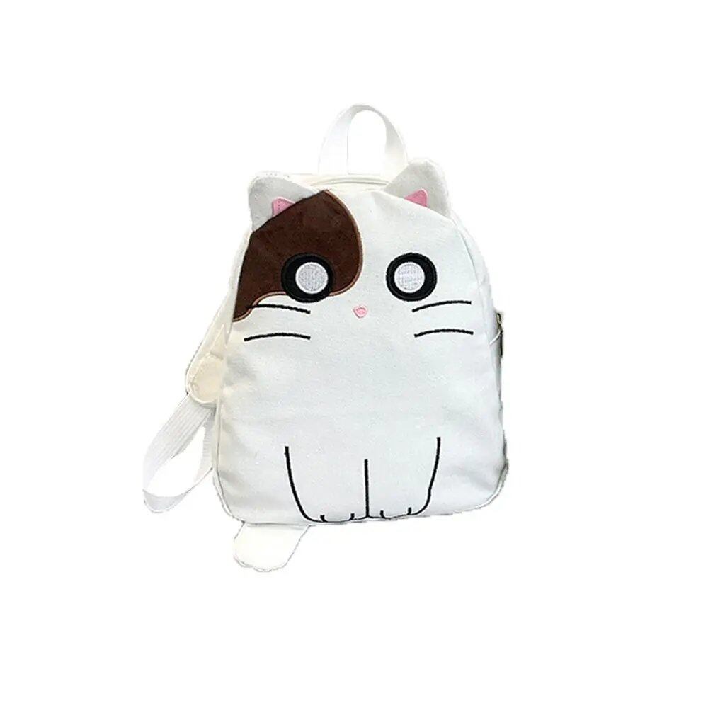 可愛い猫のスクールバッグ 子供用 女の子 軽量キャンバス カジュアル 旅行用 ショルダーバッグ かわいい幼稚園 キッズ ミニバックパック 色: 並行輸入品