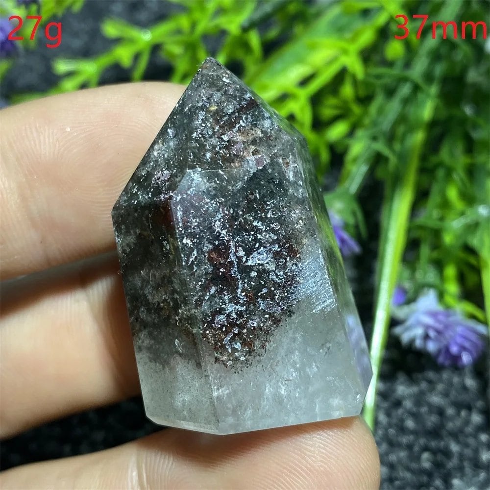 Natural Ghost Phantom Quartz Crystal Hexagonal Tower Obelisk, Spiritual Meditation, Reiki, Gift Stone, Home Decor, Parallel Import