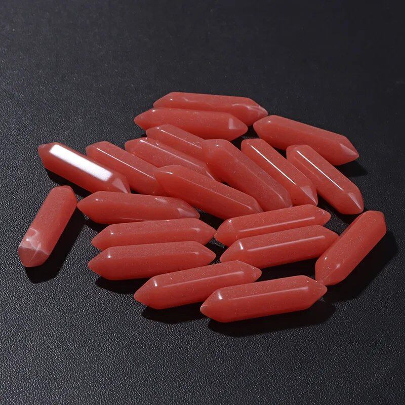 卸売 天然石 クリスタルビーズ 8x32mm カラフル 瞑想ペンダント クォーツ ミネラルクラフト DIYアクセサリー ホームデコ 並行輸入品