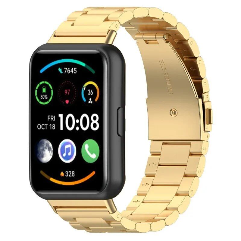 Stainless Steel Band for Huawei Watch Fit 2, Elegant Strap, Metal Bracelet, Classic Replacement Strap, Band Color: Parallel Import