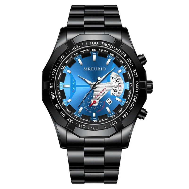 UTHAI Men's Watch, Lightweight and Stylish, Trendy, with Night Light, Calendar, Business Style, Quartz Movement, Parallel Import