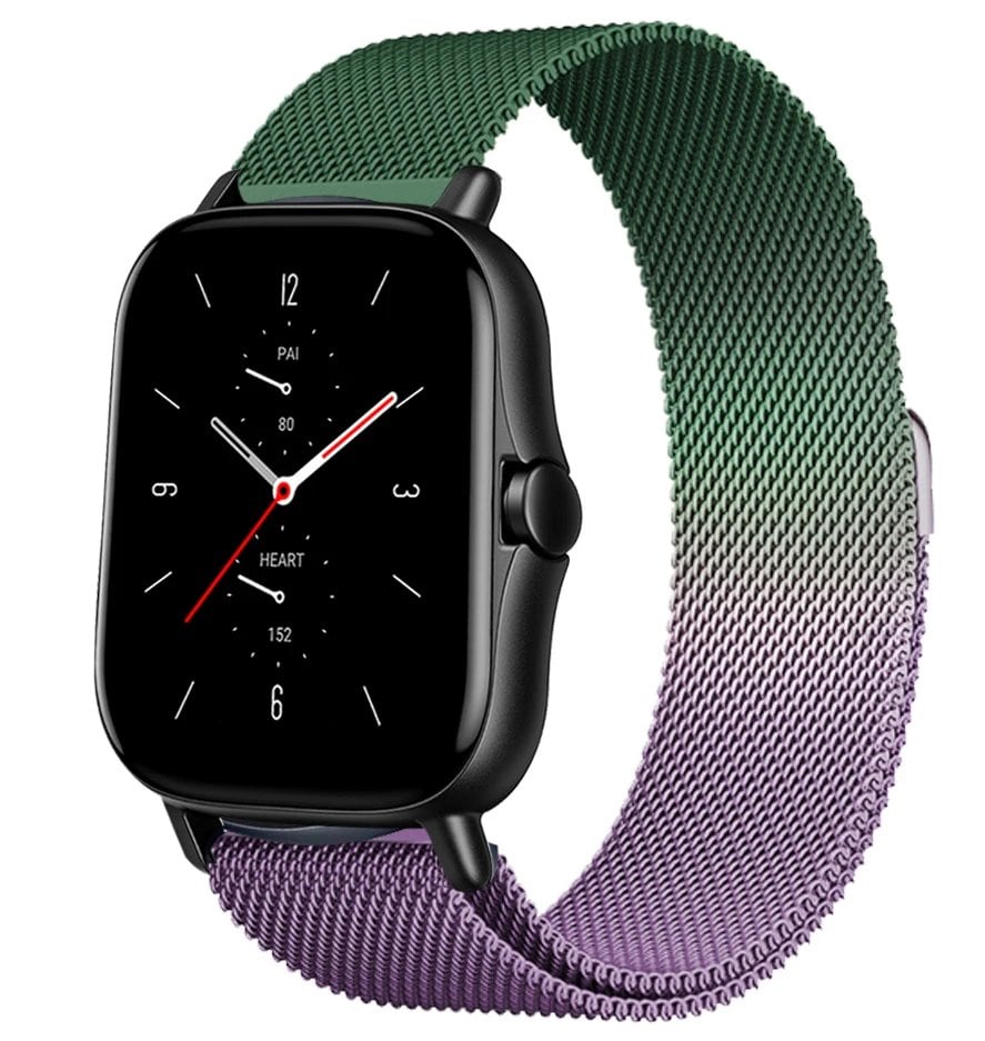Magnetic Loop Mesh Smartwatch Band for Amazfit GTS/GTR/Bip 5 (Compatible with 20mm/22mm/47mm Watches) - Metal Mesh Strap, Band Color: mm; Ships from: Parallel Import