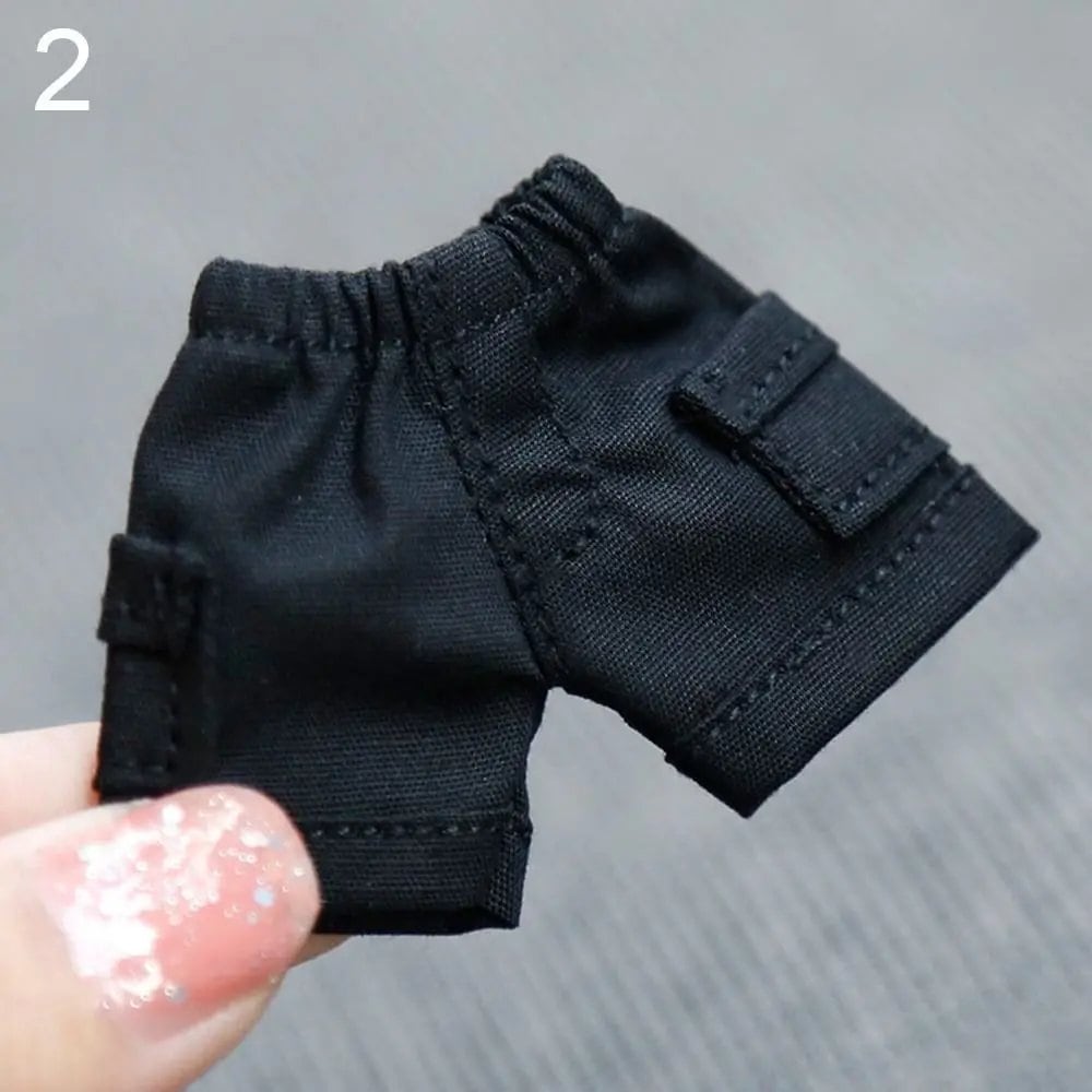 Denim Shorts with Pockets for 1/11 OB11 Dolls, Casual Wear for 1/12 BJD Dolls, Children's Toy Doll Accessories, Parallel Import