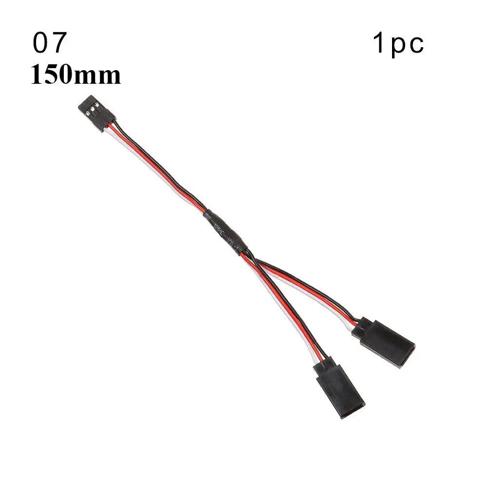 1/5-Piece Set, 100mm/150mm/200mm/300mm/500mm RC Servo Lead Cable Extension Cord, Y-Type Branch Extension Wire, JR Compatible, for RC Helicopters, Parallel Import