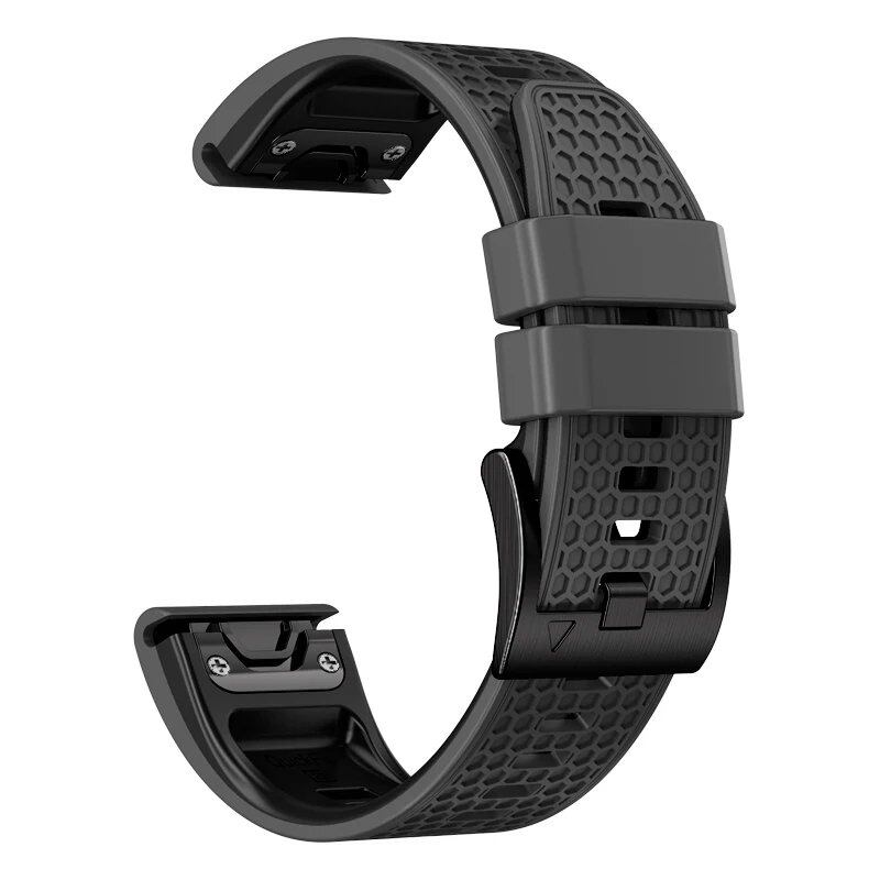 Compatible with Garmin Forerunner 965, 955, 945, 935 and Fenix 8, 7, 6, 5, 22mm and 26mm QuickFit Sport Silicone Wristbands, Band Color: mm, Parallel Import