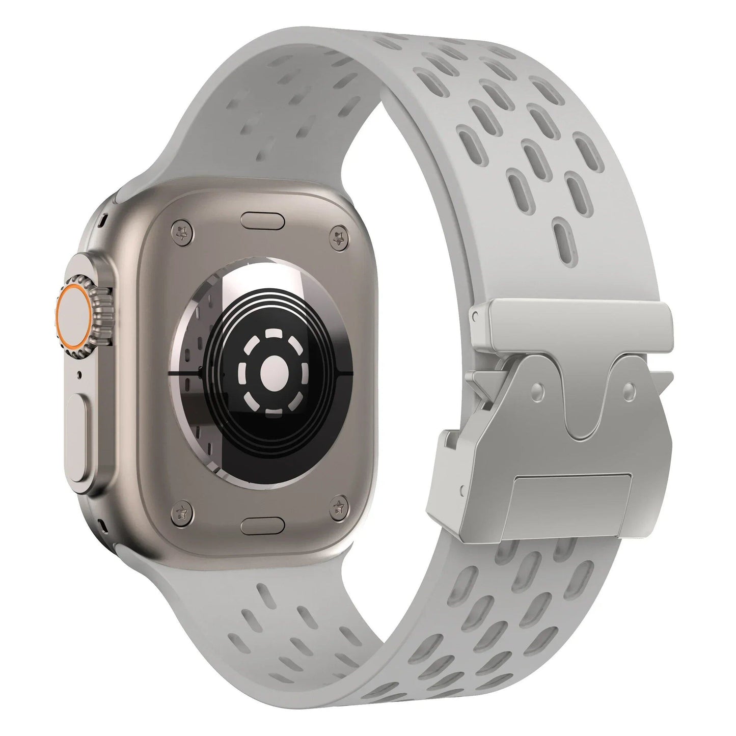 Breathe Silicone Band for Apple Watch - Compatible with Series 10/9/8/7/6/5/4/SE/Ultra 2 (including 49mm) and sizes: 46mm/45mm/44mm/42mm. Band Colors: 42mm, 44mm, 45mm, 49mm, S10-46mm. Ships from: Parallel Import.